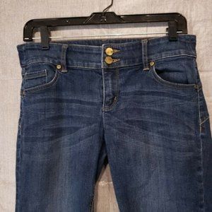 NY&C Womens Curve Creator Skinny Low Rise Blue Jeans Size 6